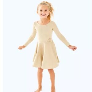 Lilly Pulitzer Shimmering Gold Kids Dress